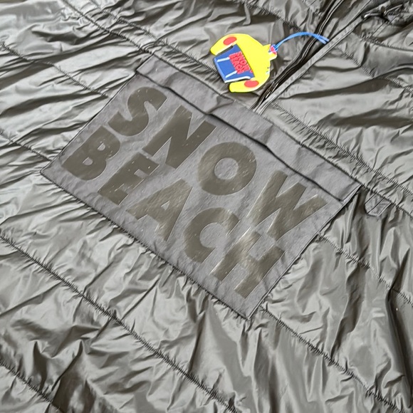 Polo Snow Beach Black Hooded Poncho with Snow Beach Patch - Picture 3 of 7